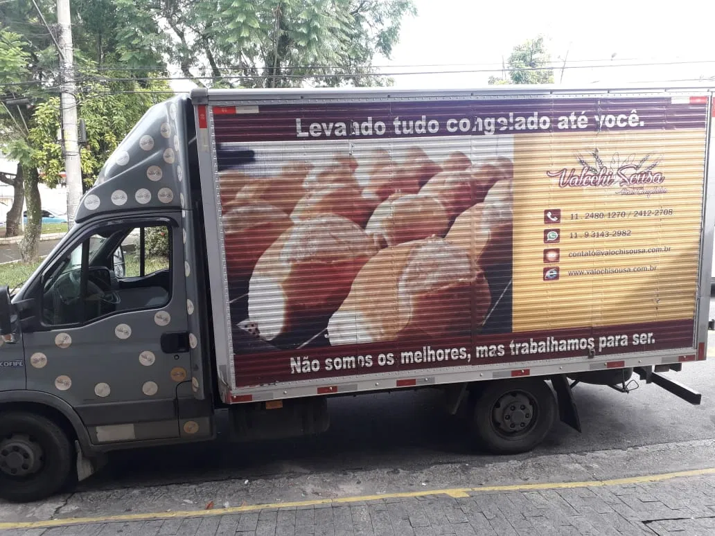Envelopamento Bau Carros Cabine Paes Sprinter Corrugado Adesivo Identificação Frotas Panificadora Caminhão Amarelo