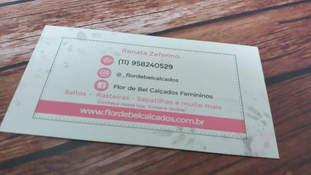 Gráfica Moda Roupas Cartao Visita Couché Rosa