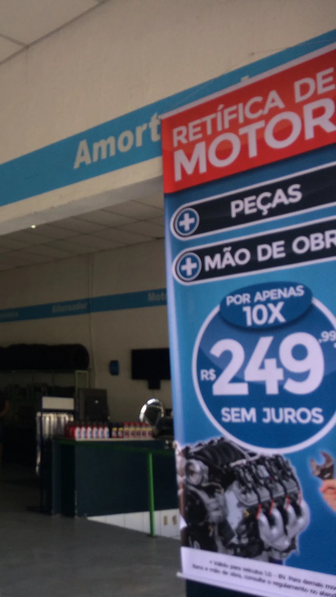 Banner in tela per officina meccanica automobilistica Auto Center Euro Promozione Blu Centro