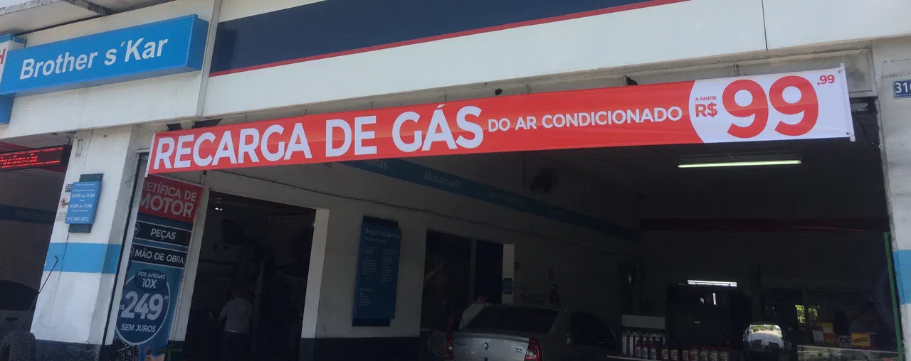 Faixa Euro Centro Center Lona Azul Auto Mecânica Automotivo Oficina