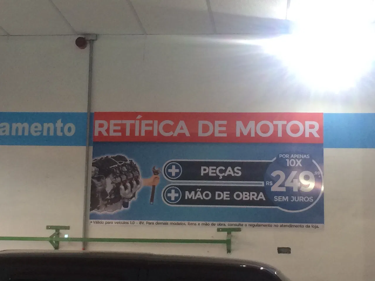 Placa PS Automotivo 2mm Azul Mecânica Euro Oficina Center Auto Centro