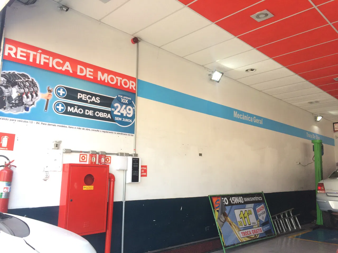Placa Azul Center PS Automotivo Euro Auto 2mm Mecânica Centro Oficina
