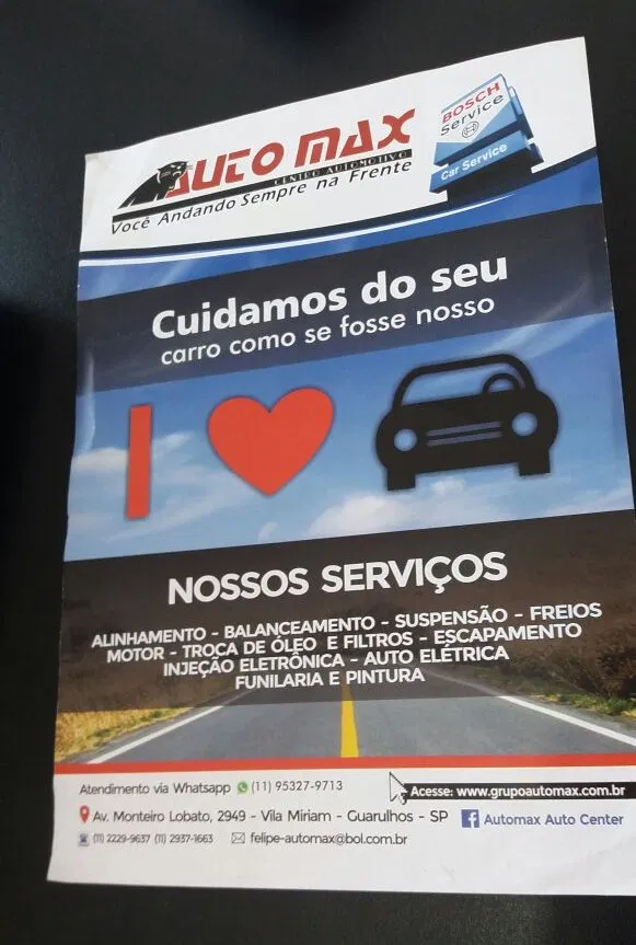 Oficina Automotivo Panfleto Euro Gráfica Filipeta Mecânica Azul Auto Centro Promocional Couché