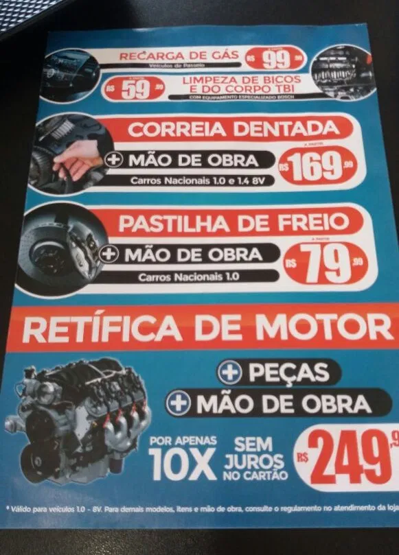 Oficina Gráfica Mecânica Promocional Filipeta Azul Auto Euro Automotivo Couché Centro Panfleto