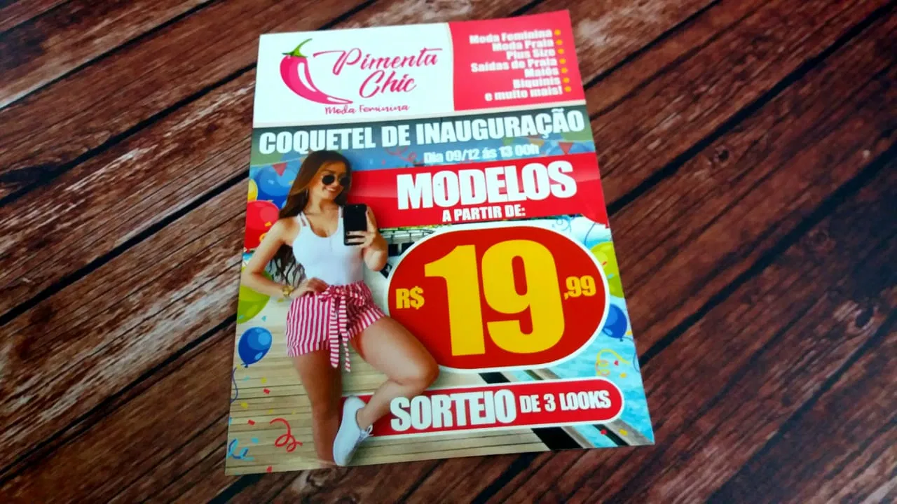 Tipografia Volantino su carta patinata Abbigliamento Moda Flyer Filippeta Rosa