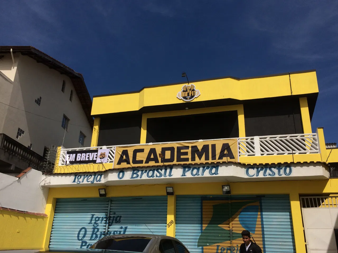 Fascia da palestra in tela gialla