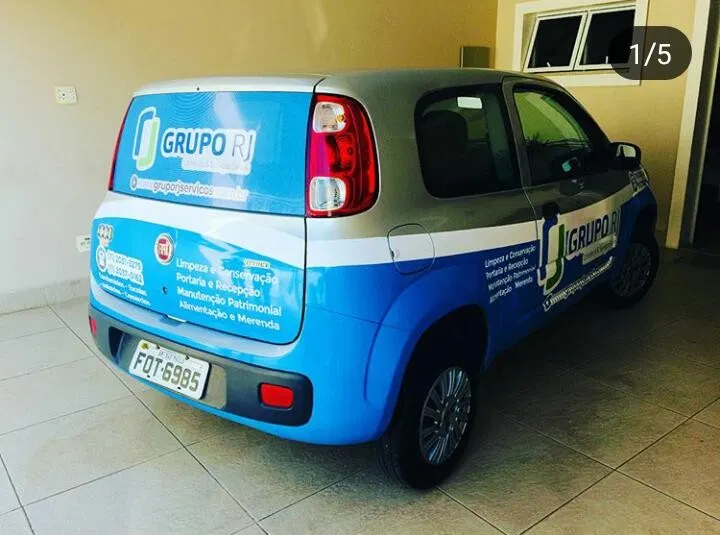 Envelopamento Adesivação Adesivo Veículos Frotas Empresas Uno Carros Passeio Hatch Sedan Parcial Azul