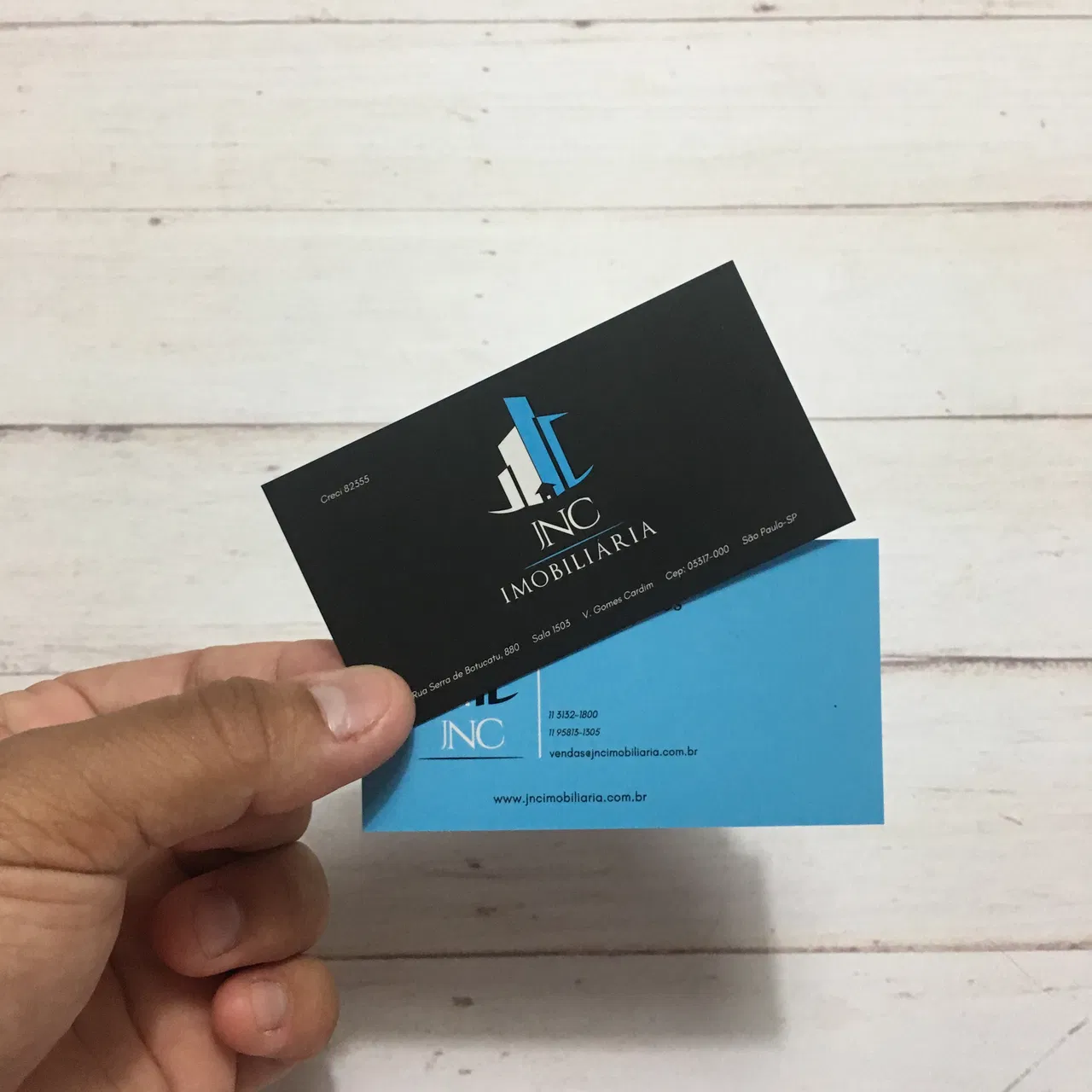 Carta da stampa Visita Couché Cartao Azul