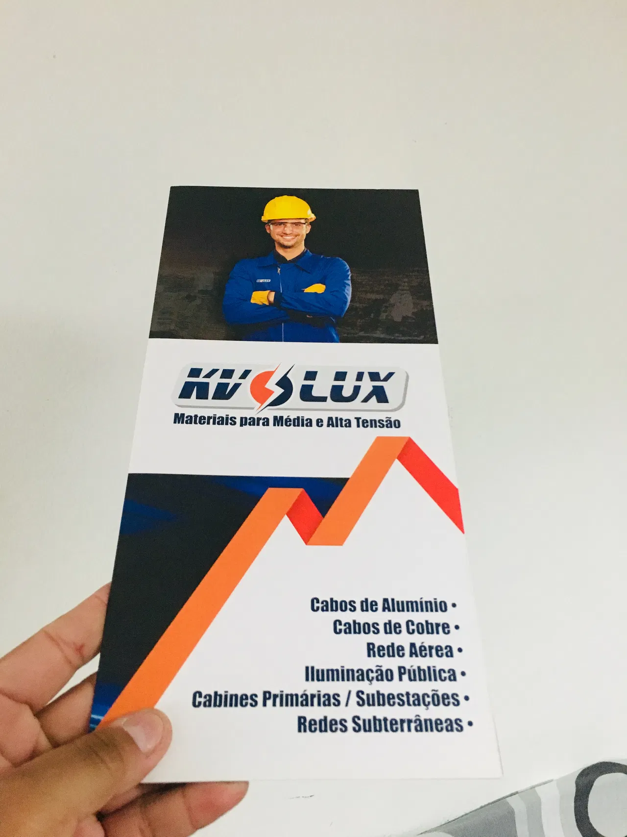 Gráfica Couché Apresentação Eletrica Abre Azul Folder Energia Contrato Sanfona Pasta Envelope Dobra Fecha