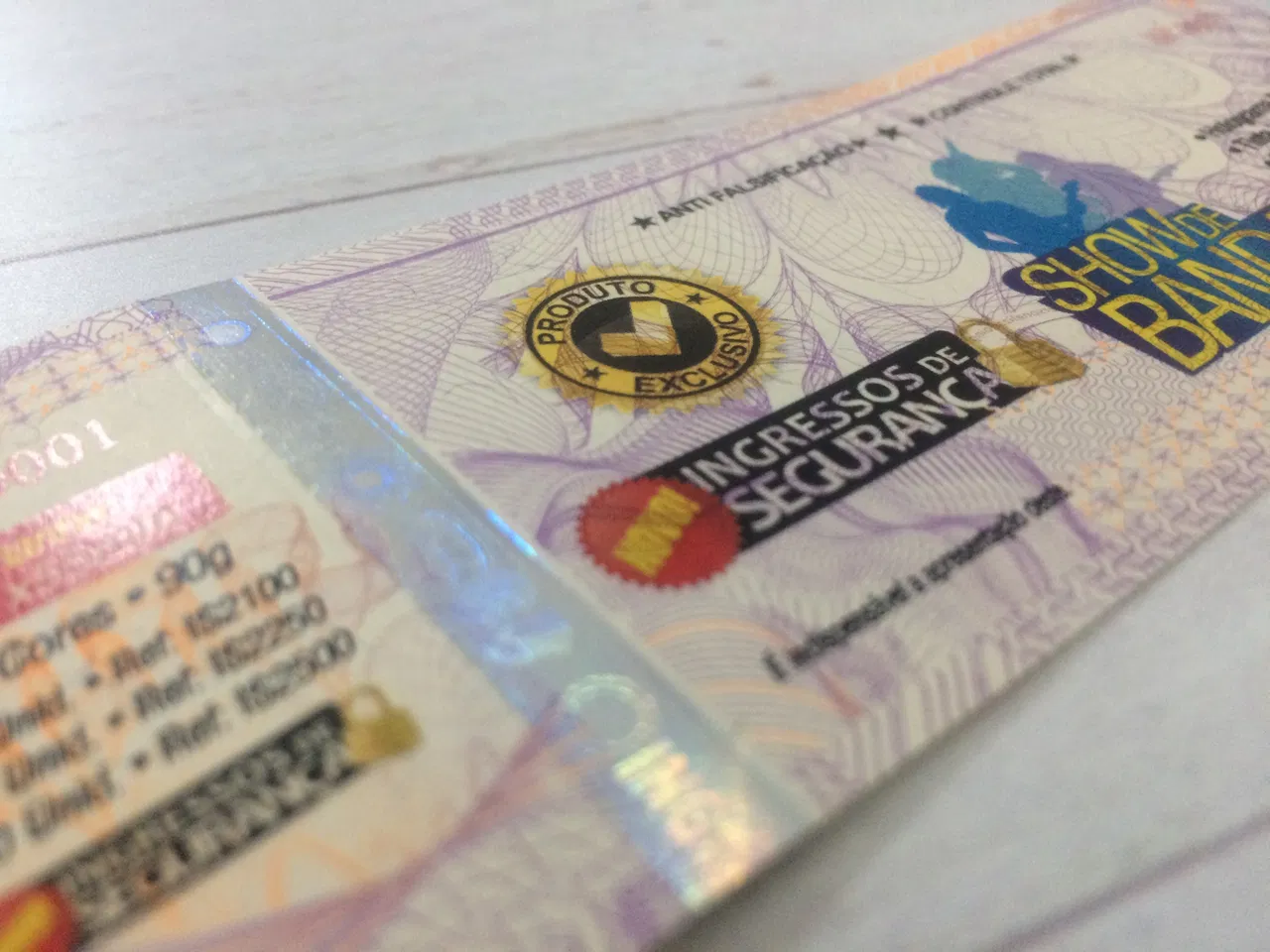 Evento Ingresso Papel Gráfica Exposição Convite Show Holografico Feira
