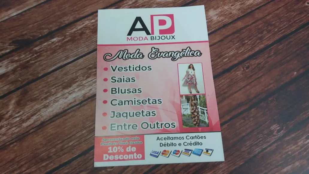 Gráfica Rosa Panfleto Moda Filipeta Roupas Couché Flyer