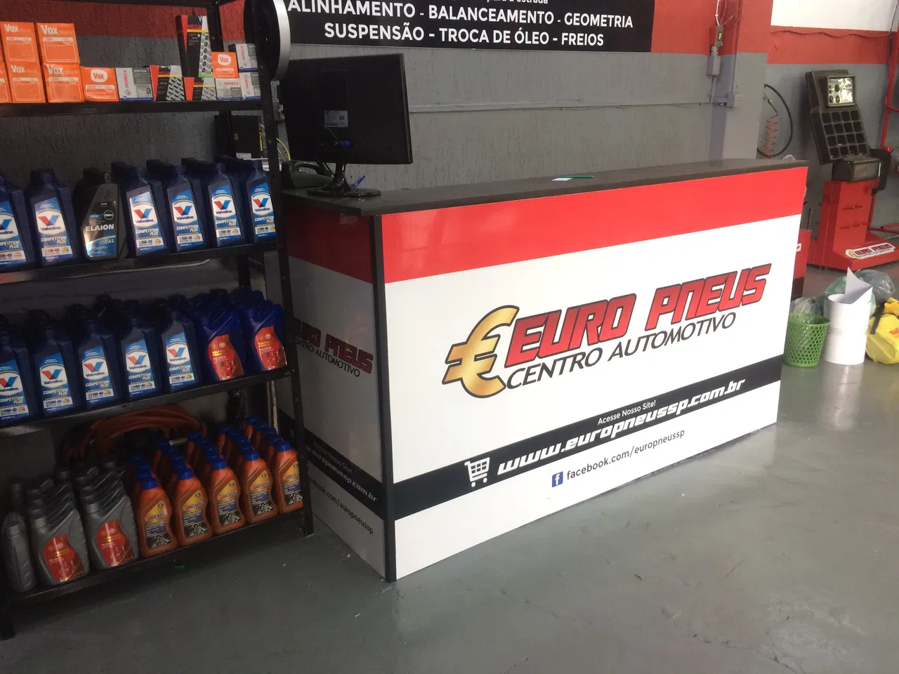 Adesivo Oficina Mecânica Reforma Automotivo Auto Center Balção Atendimento Vermelho Centro