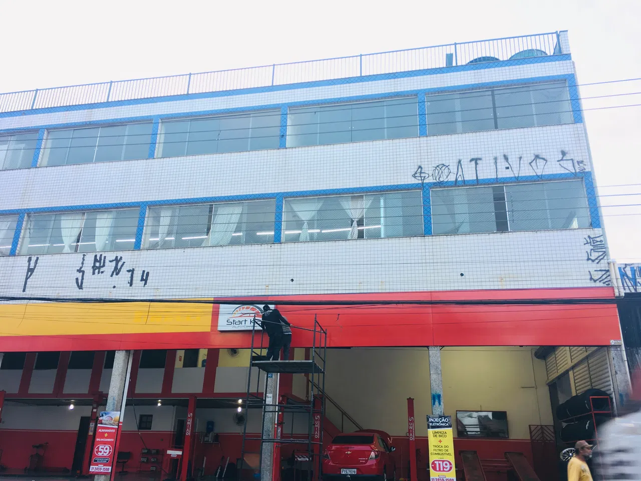 Rivestimento auto, Riparazioni meccaniche, Auto, Facciata, Adesivi, Officina, Centro, Copertura, NGK