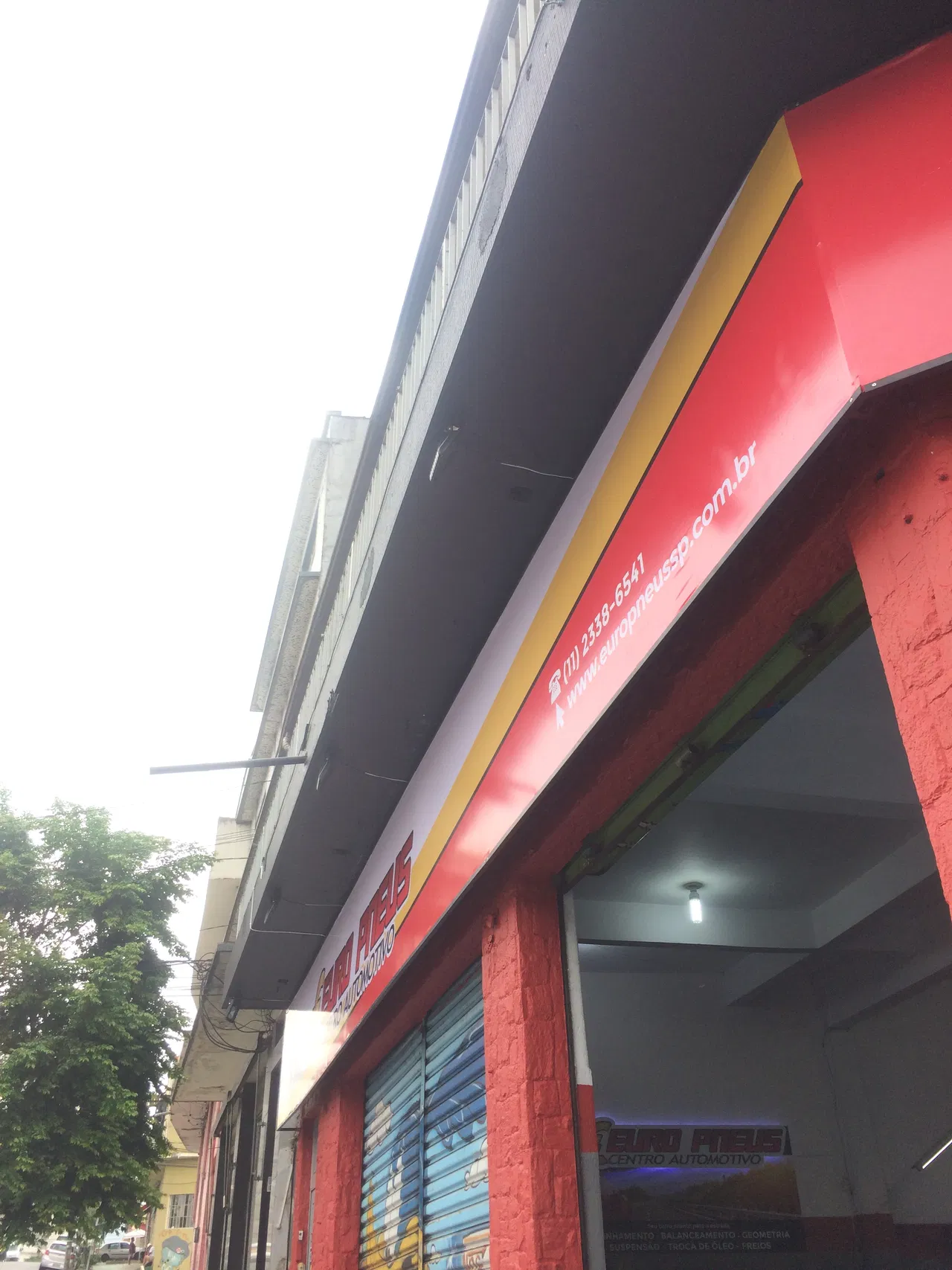 Lona Centro Oficina Center Automotivo Vermelho Fachada Auto Mecânica
