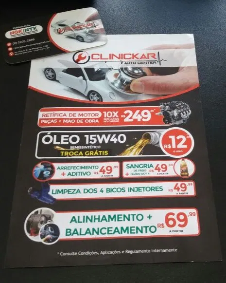 Officina meccanica automobilistica Auto Center Biglietto da visita Grafica NGK Nero Centro