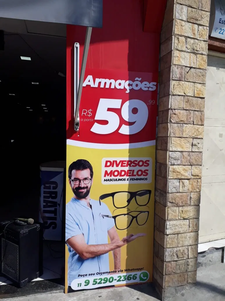 Adesivo Ermelino Promocional Ótica Matarazzo Epoca Promoção