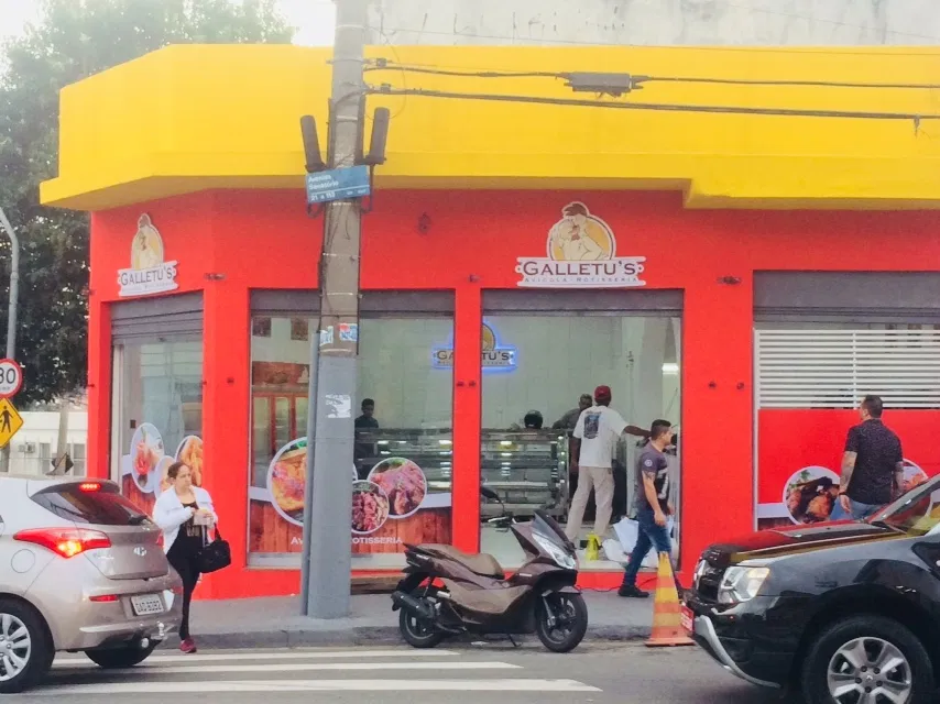 Adesivo Rotisseria Vidro Vermelho Reforma Vitrine Fachada Assados Recorte Frango Laminado
