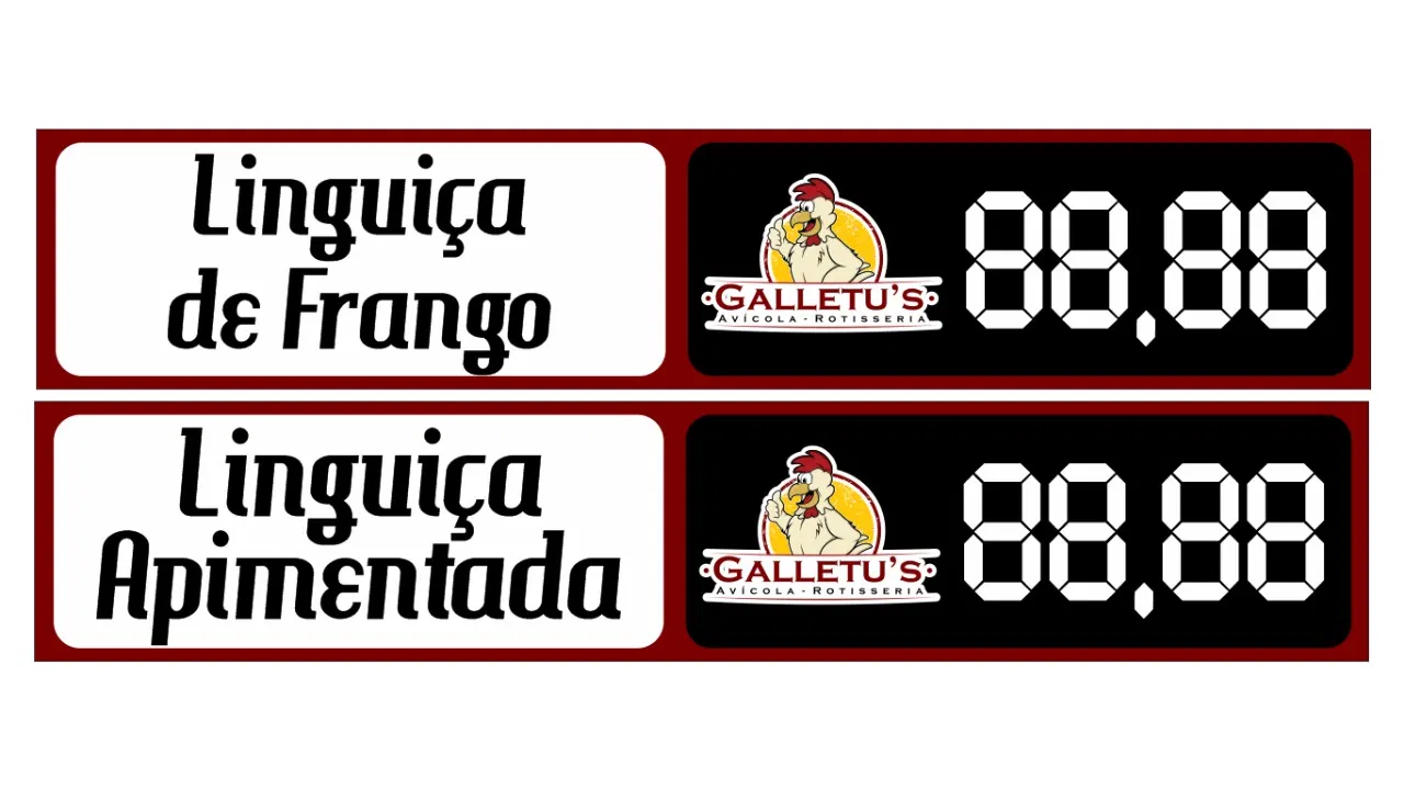 Reforma Assados Rotisseria Frango Gráfica Vermelho Vinho