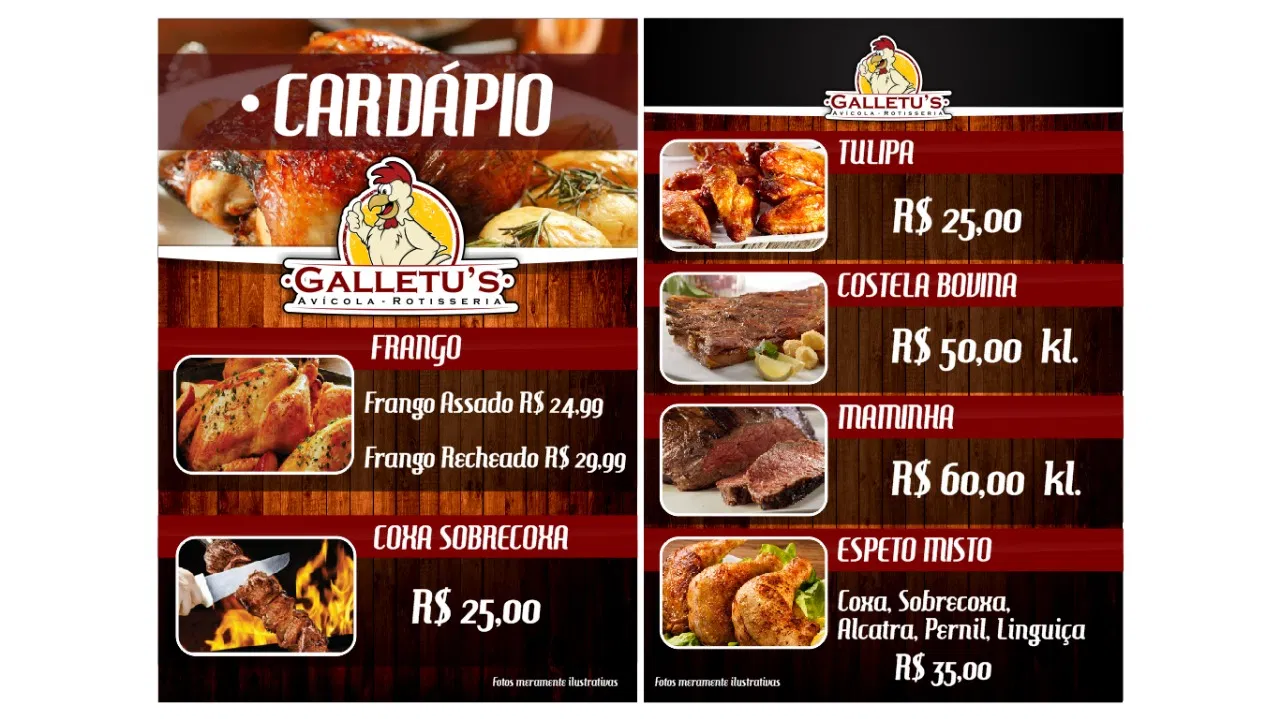 Reforma Gráfica Frango Vermelho Rotisseria Vinho Assados