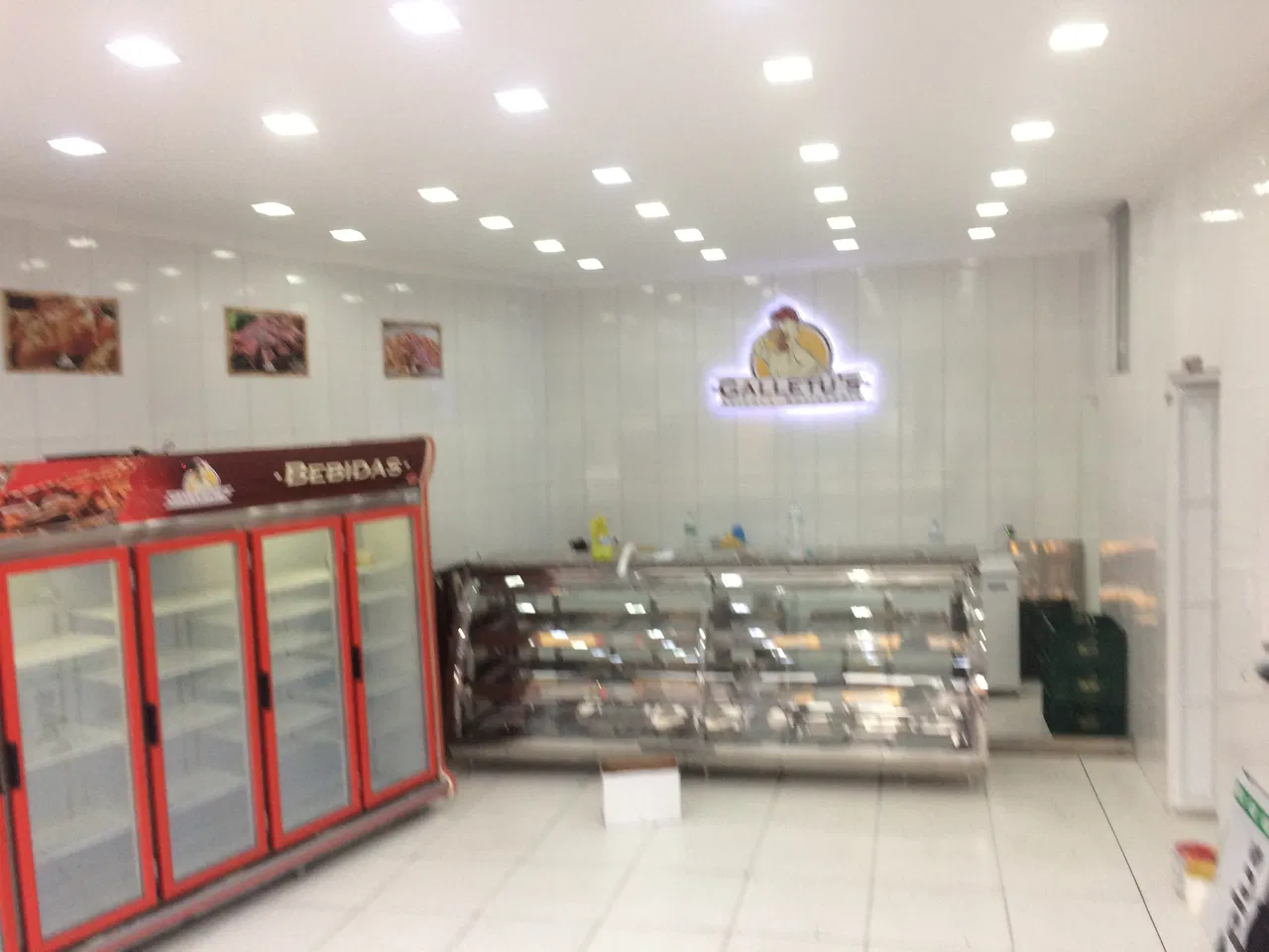 Placa Reforma LED Iluminação Vermelho Rotisseria Frango Assados