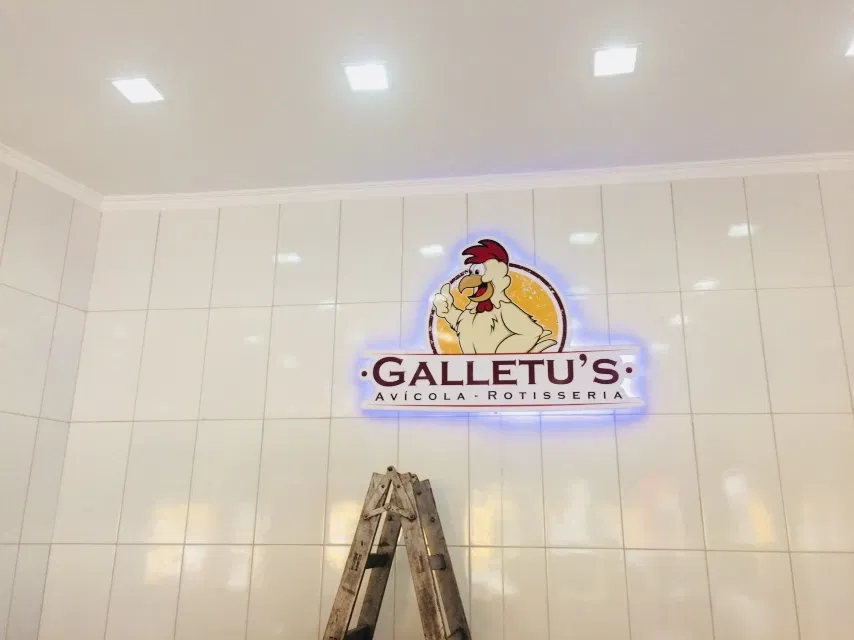 Insegna “Ristrutturazione illuminazione” – Pollo arrosto al LED – Girelle