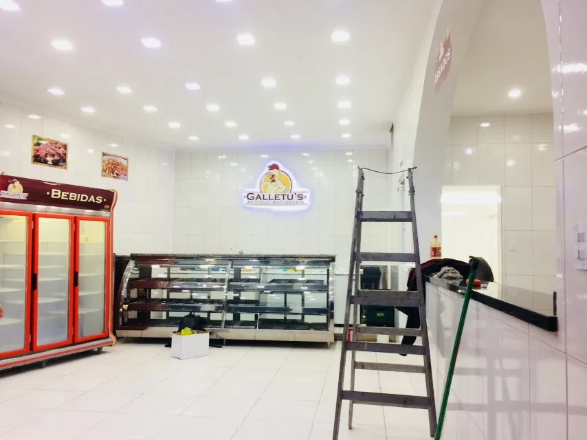 Placa PS Reforma Assados Rotisseria Frango Alimentos 2mm Vermelho
