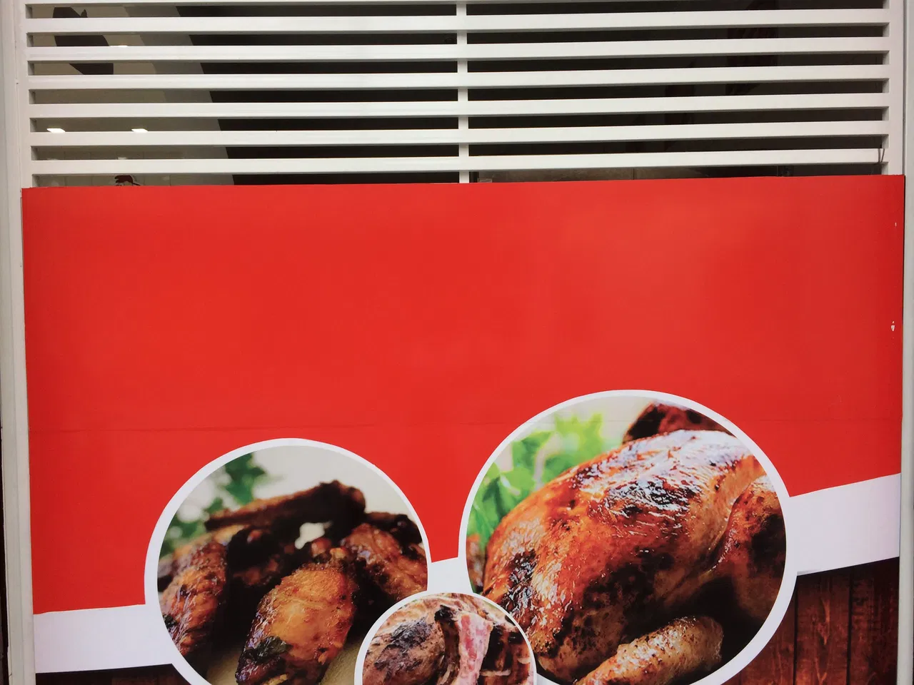 Insegna PS Ristrutturazione Arrosto Gastronomia Pollo Insegna Rossa