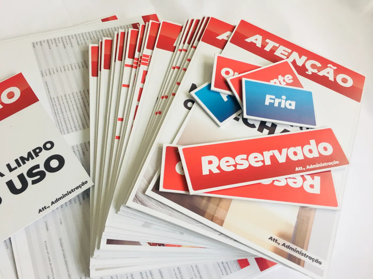 Placa Atenção PS 2mm Regras Cozinha Vermelho Escrito Diveneto Instruções Alimentos Sinalização
