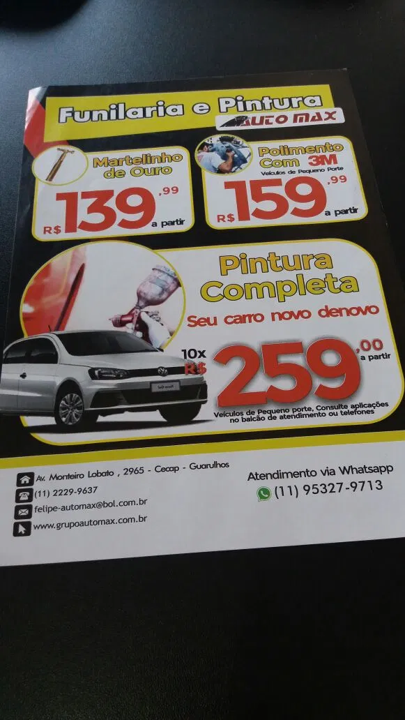 Oficina Mecânica Gráfica Auto Center Panfleto Filipeta Flyer Couché