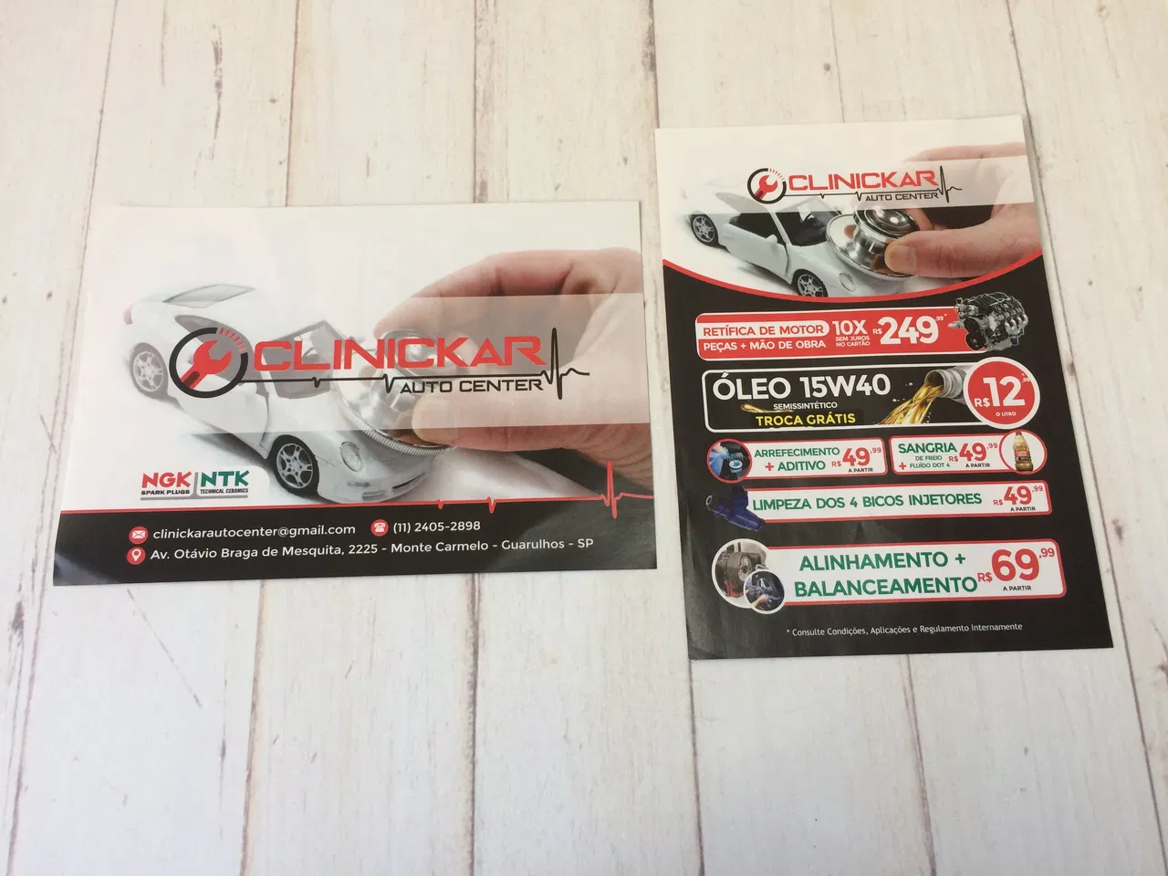 Oficina Mecânica Panfleto Auto Preto Gráfica Flyer Filipeta Couché Center