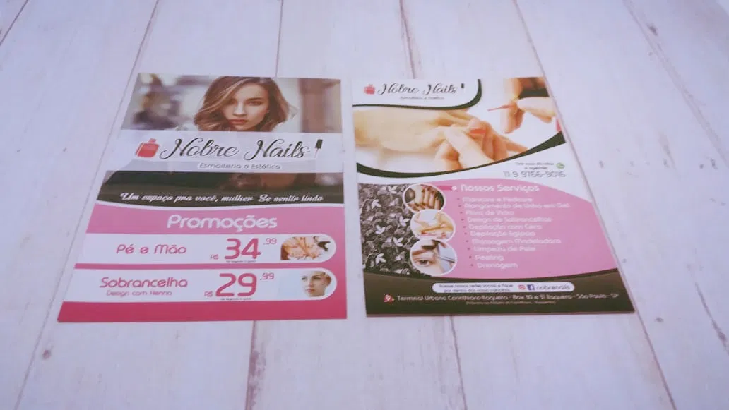 Gráfica Flyer Couché Rosa Filipeta Moda Roupas Panfleto