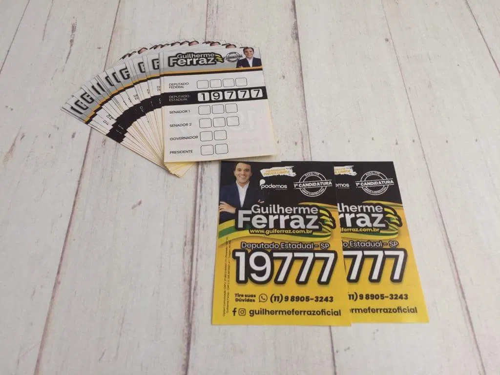 Volantino Partito Politica Santao Santinho San Paolo Tipografia Filipeta