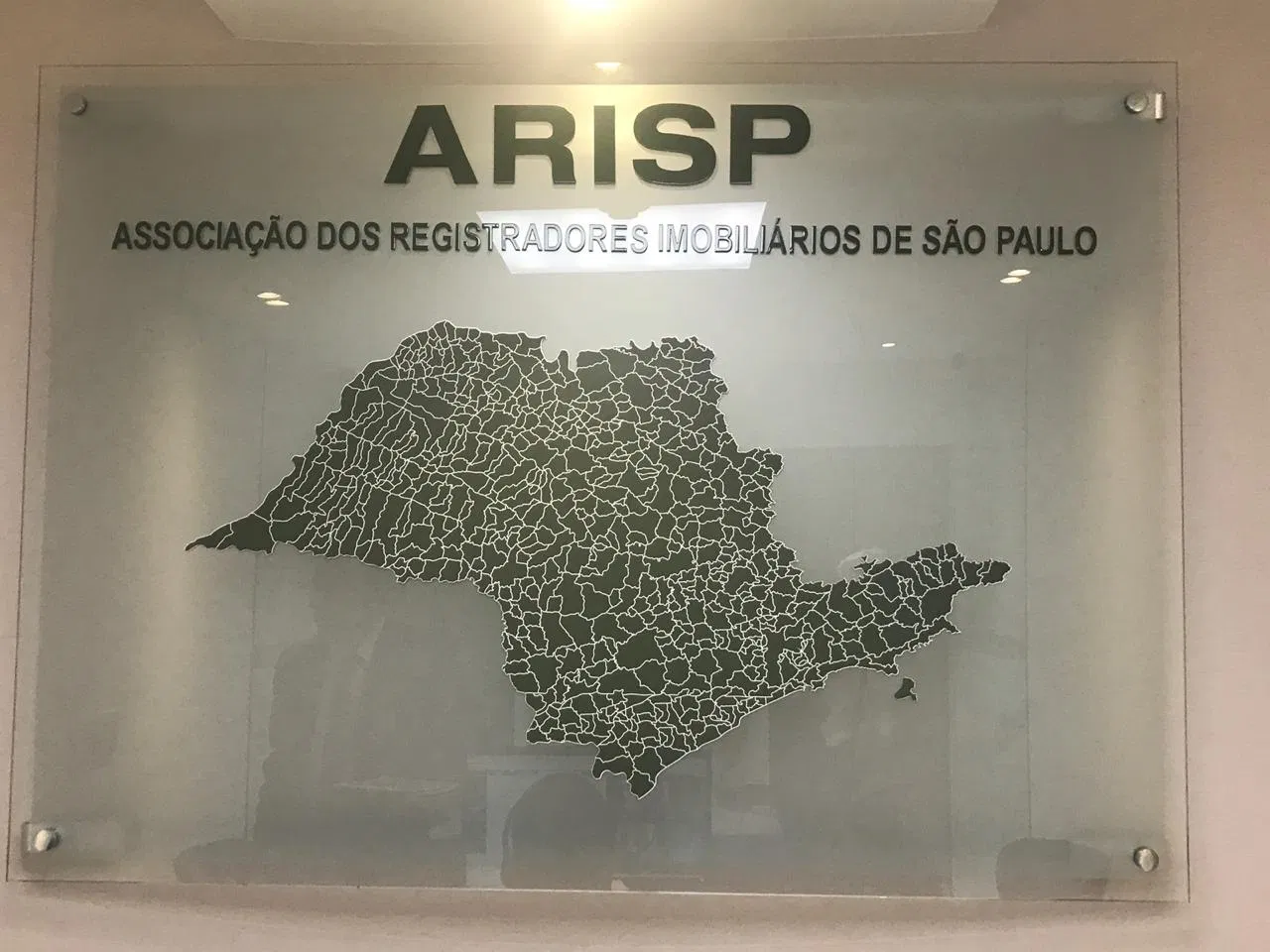 Placa Vidro Escritório Prefeitura SP