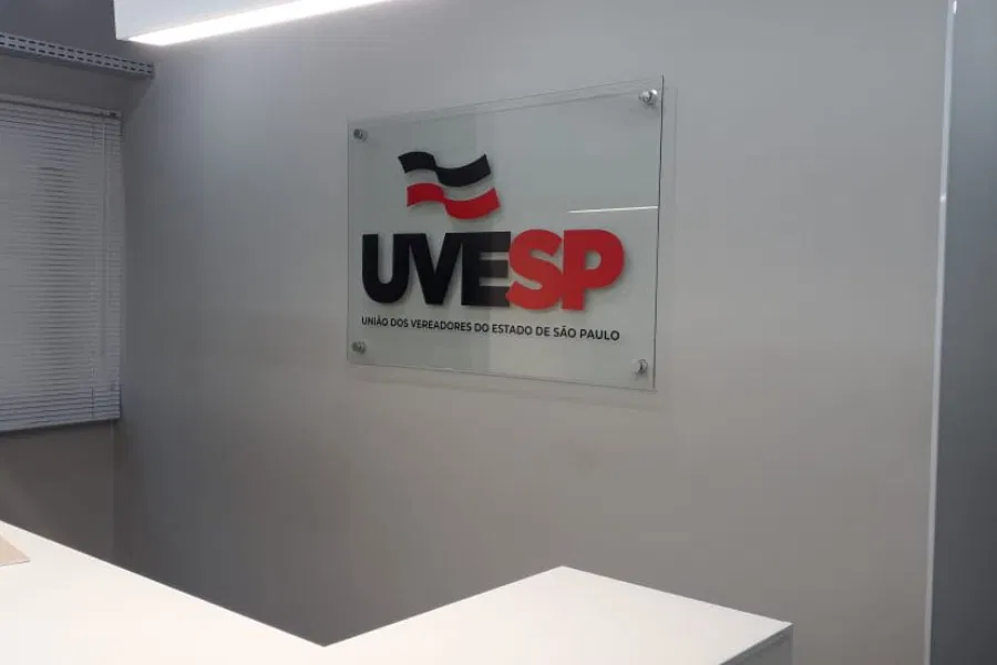Placa SP Prefeitura Escritório Vidro