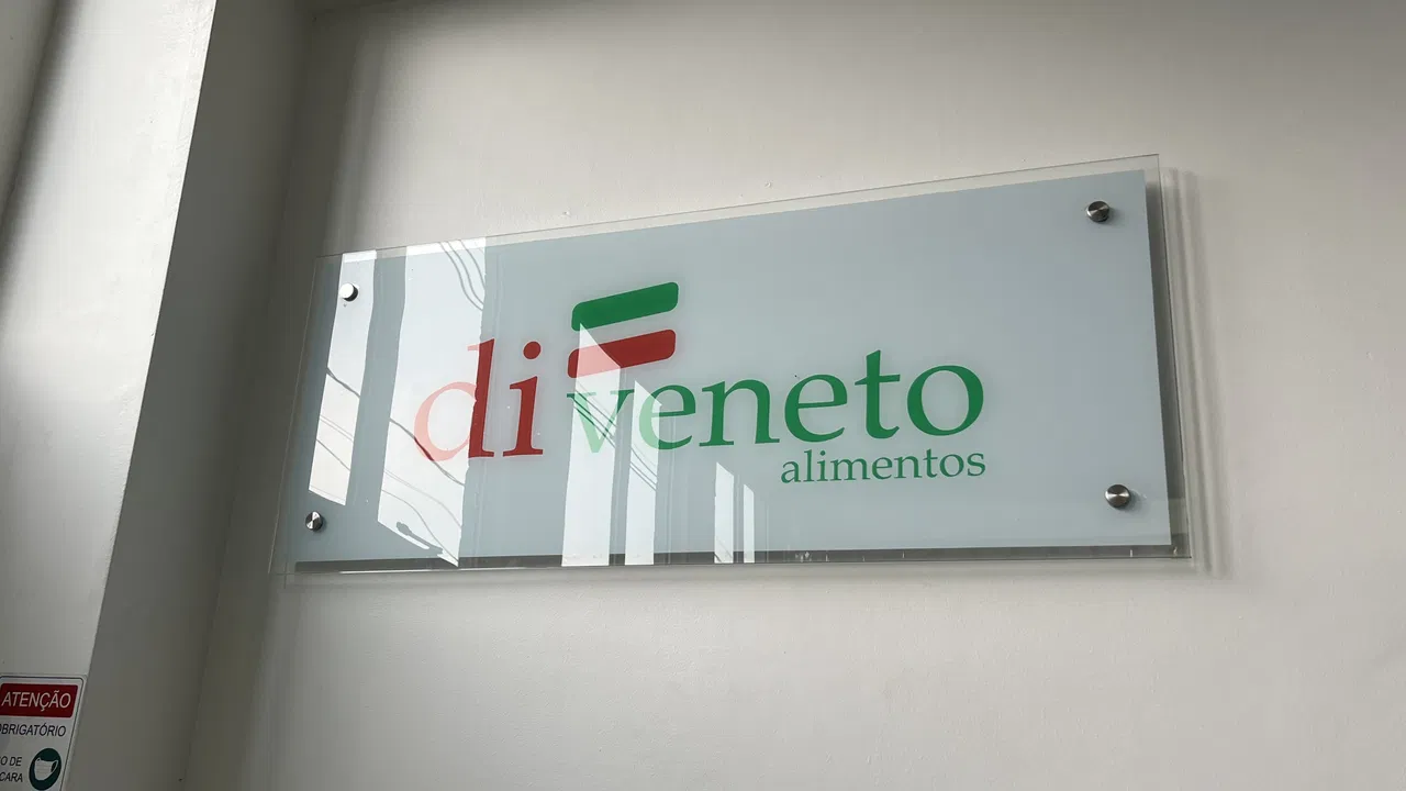 Placa Verde Entrada Vidro Diveneto Recepção Alimentos Escritório Hall