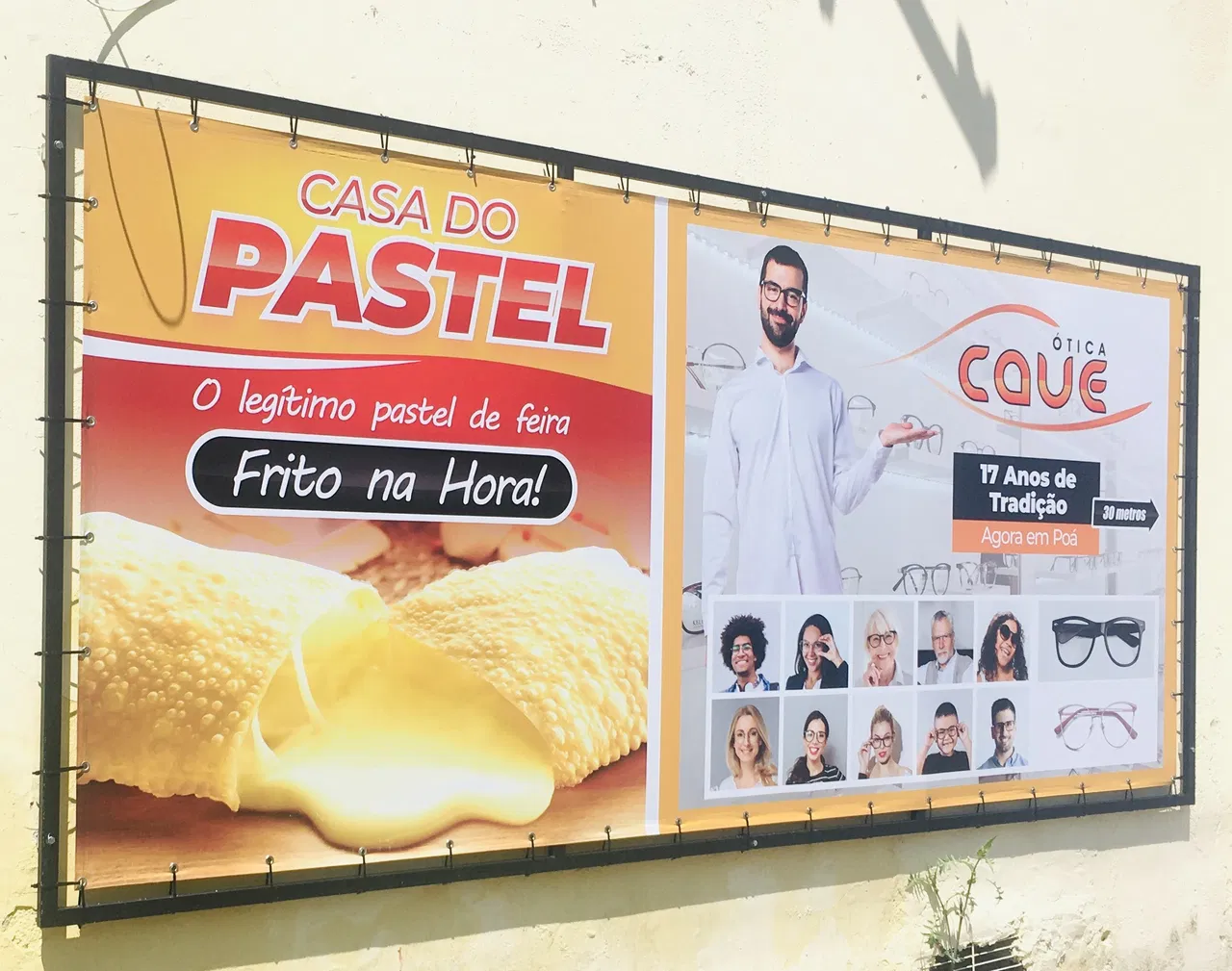 Lona Impressão Instalação Alimentos Pastel Pastelaria