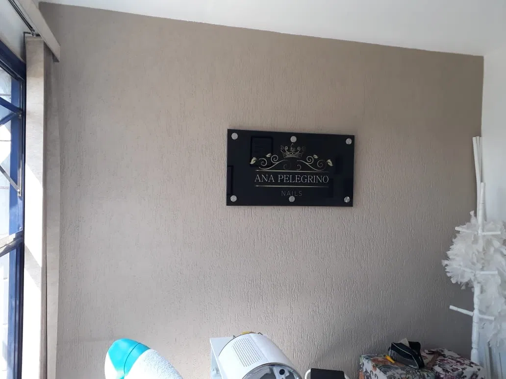 Placa Estética Cabelereiro Salão Vidro Beleza