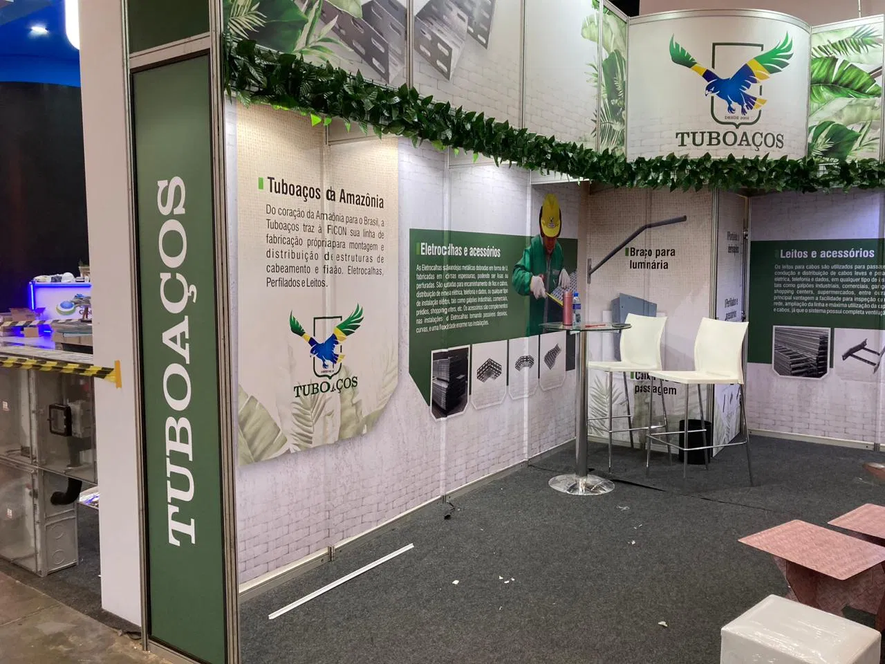 Envelopamento Fabrica Feira Verde Stand Adesivo Impressão Expo Amazonia Exposição Evento Indústria São Paulo Tuboacos