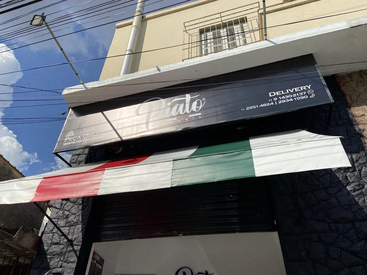 Lona Preto Impressão Zona Norte SP Comércio Pizzaria Jacana Fachada