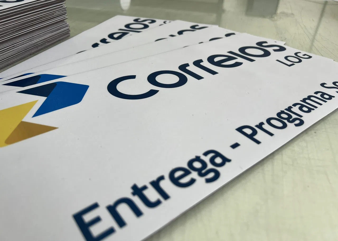 Adesivo Laminado Ímã Correios Imantado Carro Frota Veicular Azul