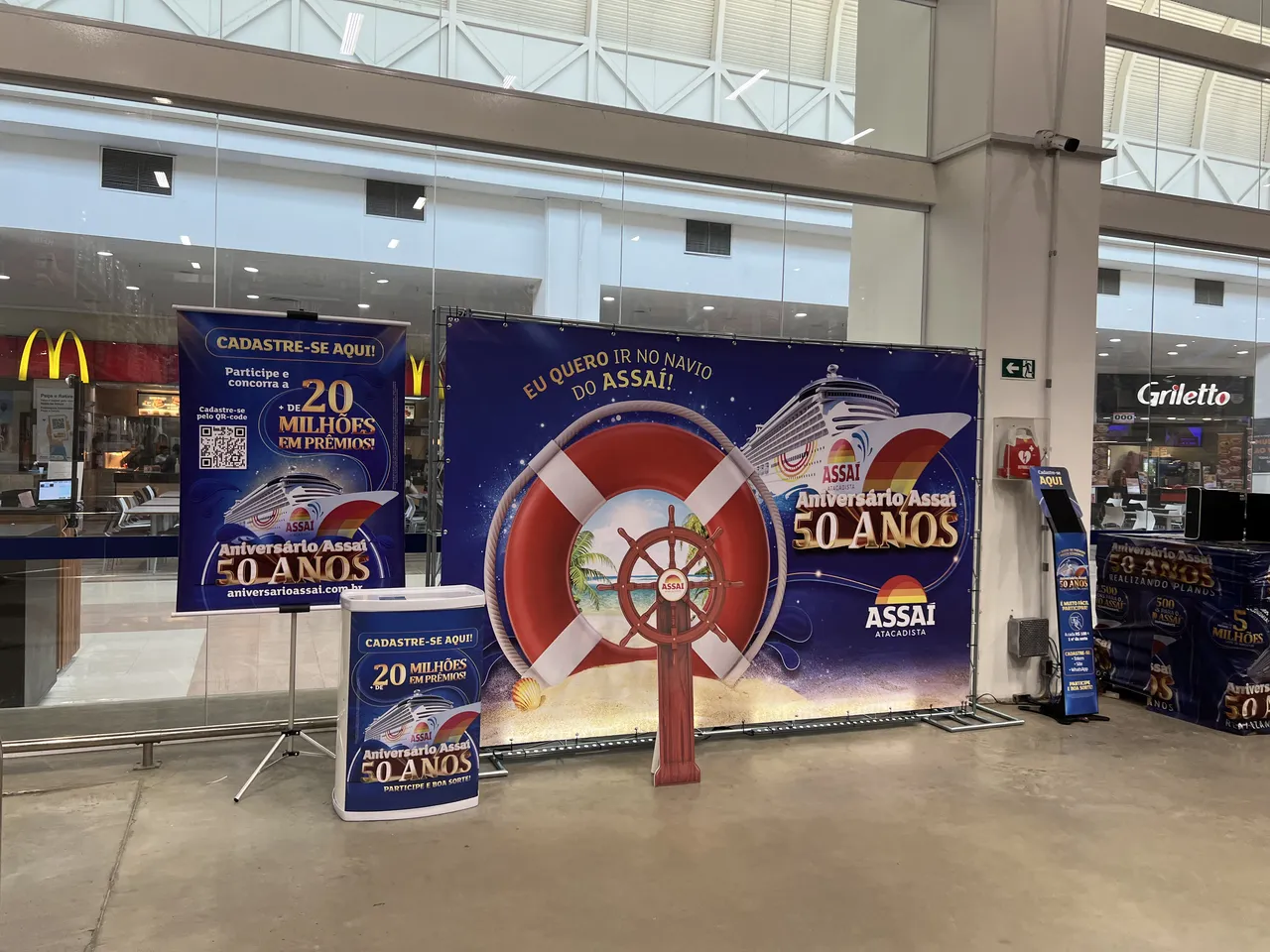 Sfondo Jundiai Boxtruss Tripe Telo Banner Stand Pedale Campinas Evento Assai Aricanduva Promozione Blu