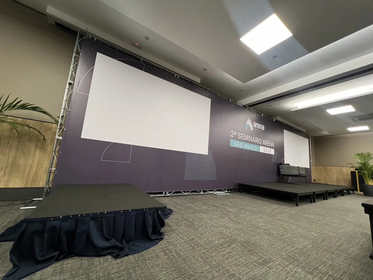Sfondo Boxtruss Seminario Evento Arena Formazione Conferenza Proiettore Blu