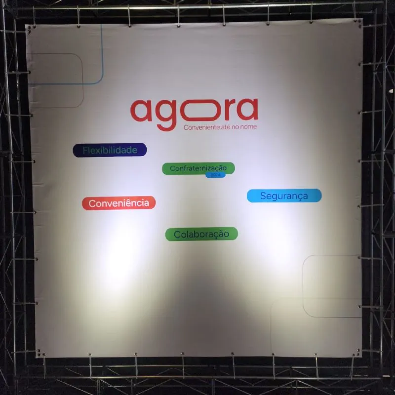 Backdrop Branco Agora Boxtruss Evento