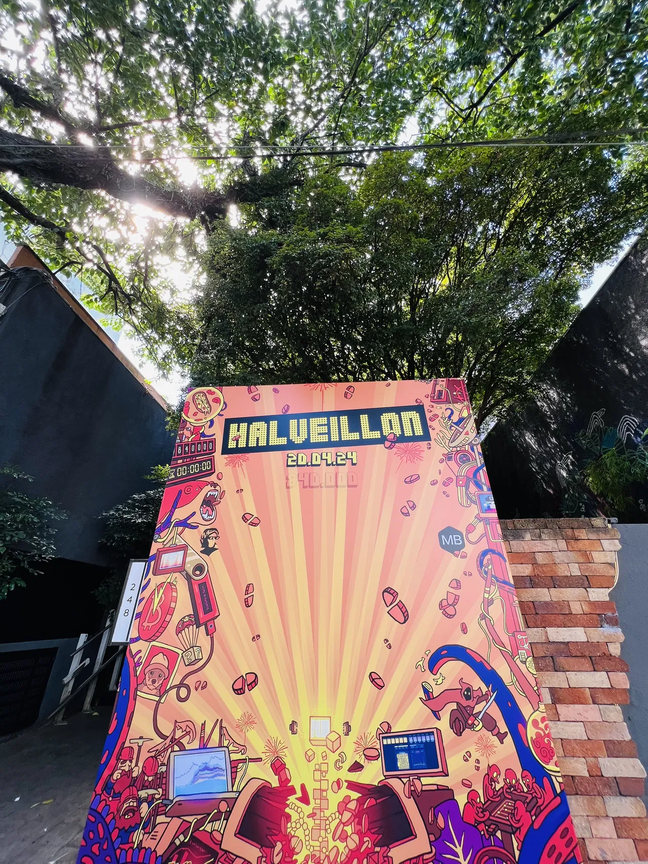 Sfondo Bitcoin Evento Bar Mercado Cauli Avvolto Pinheiros Arancione Halveillon