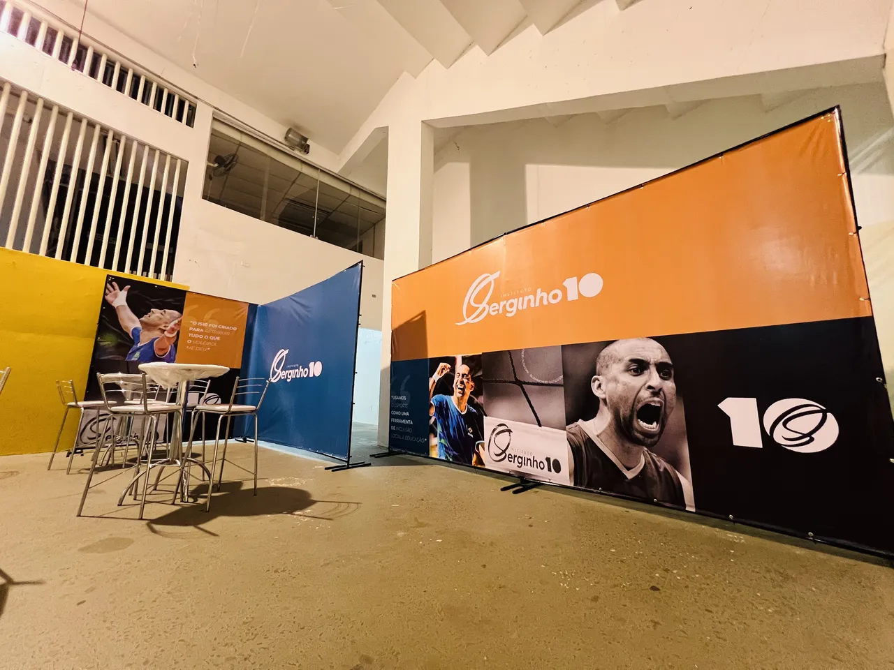 Backdrop Ginasio Correa Alphaville Esportes Evento Jose Caze Serginho Patrocinadores Instituto Poliesportivo Tv