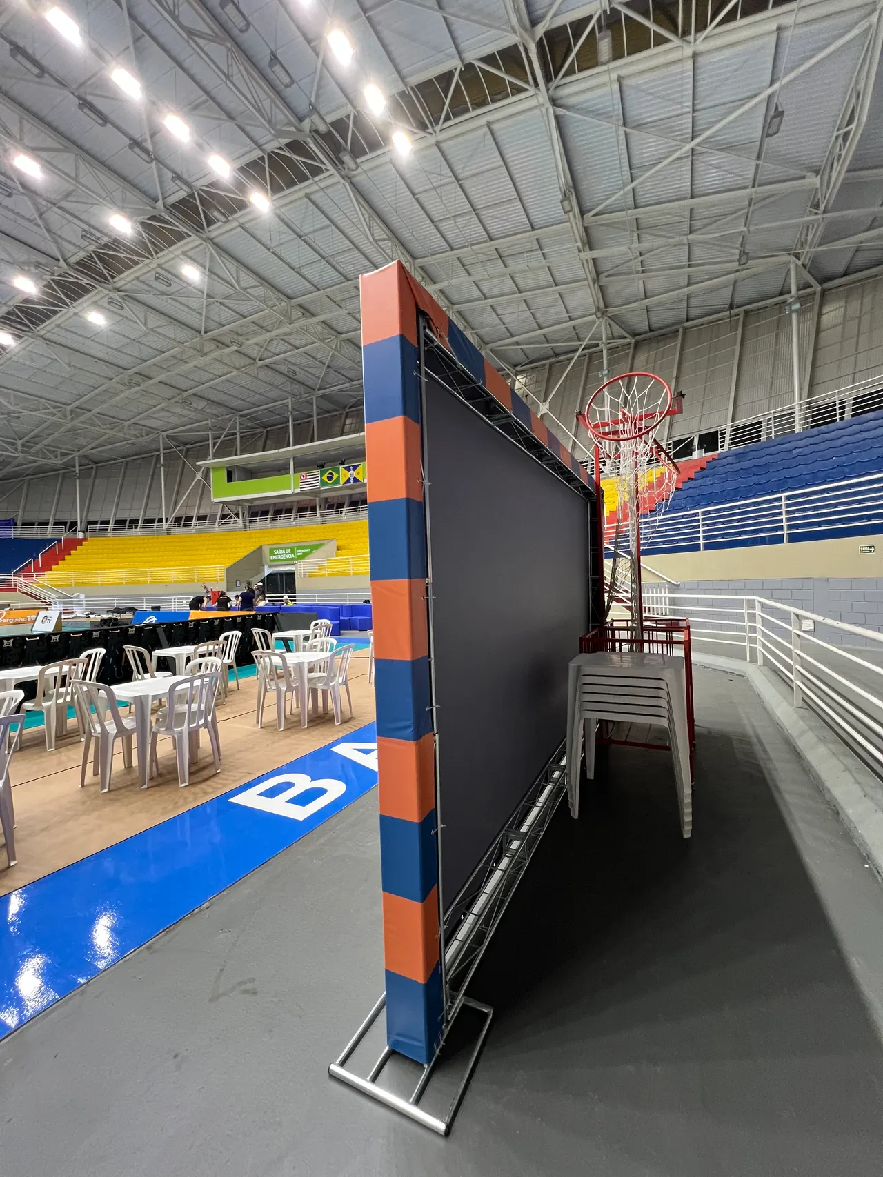 Backdrop Caze Correa Alphaville Ginasio Evento Tv Instituto Serginho Jose Esportes Patrocinadores Poliesportivo
