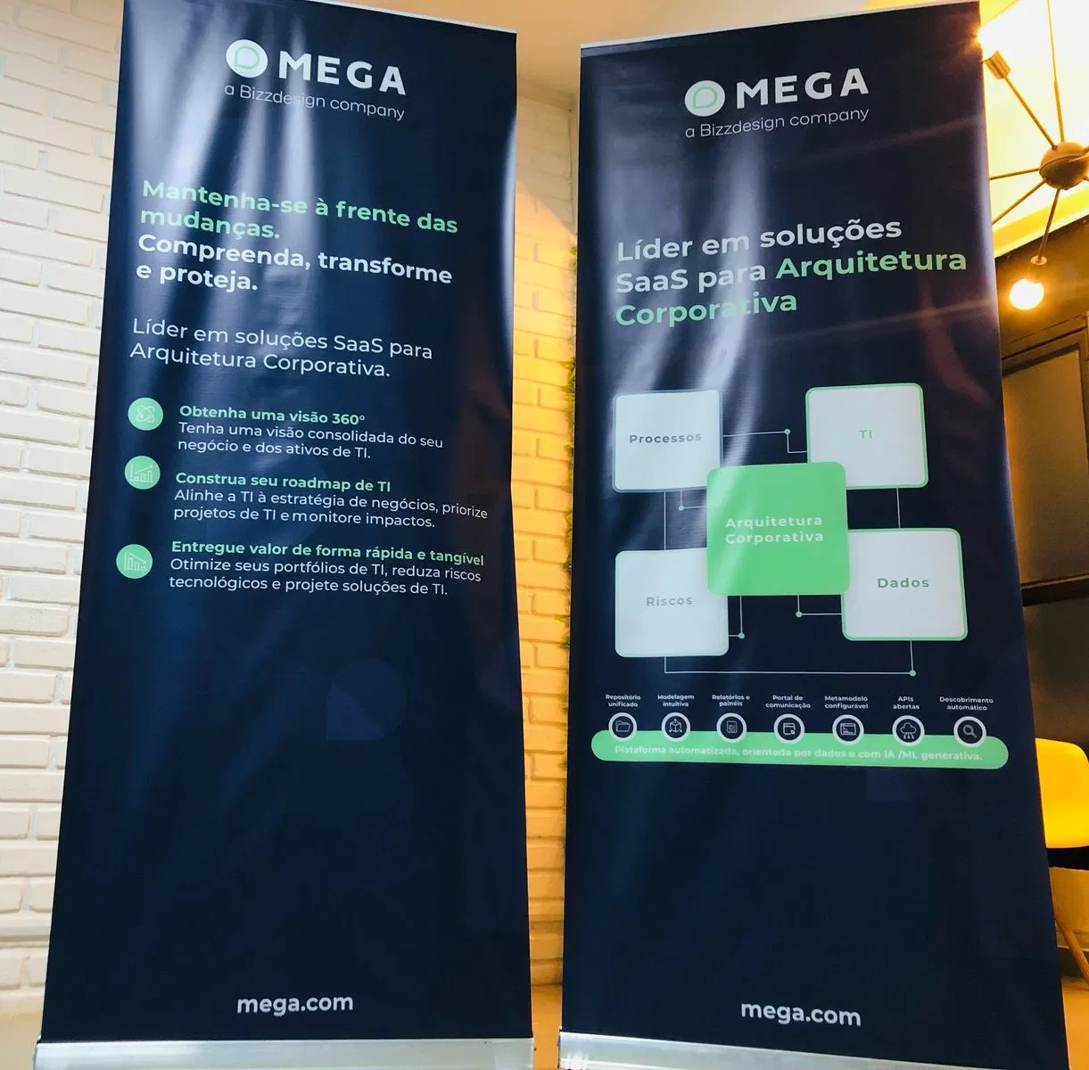 Banner Feira Evento Azul Mega Exposição Rollup