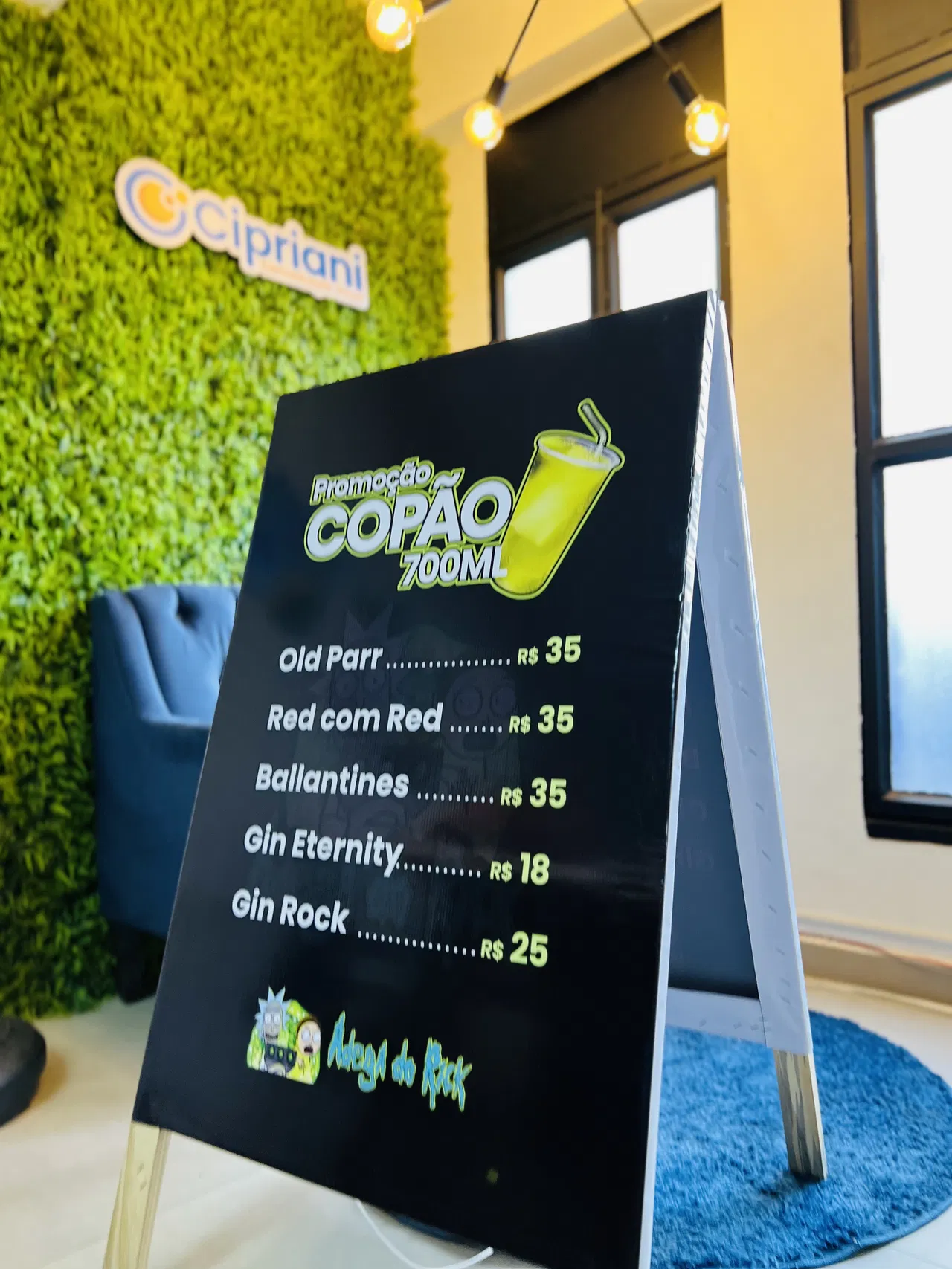 Telo promozionale in legno Copao Comércio Nero Cavaletto Cantina