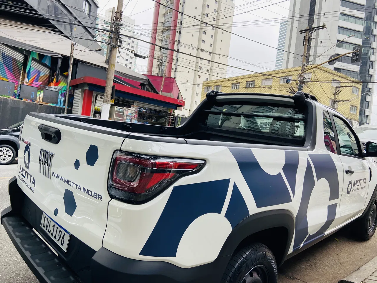Rivestimento adesivo blu per pick-up, veicoli Strada, aziende, adesivi per pick-up, flotte