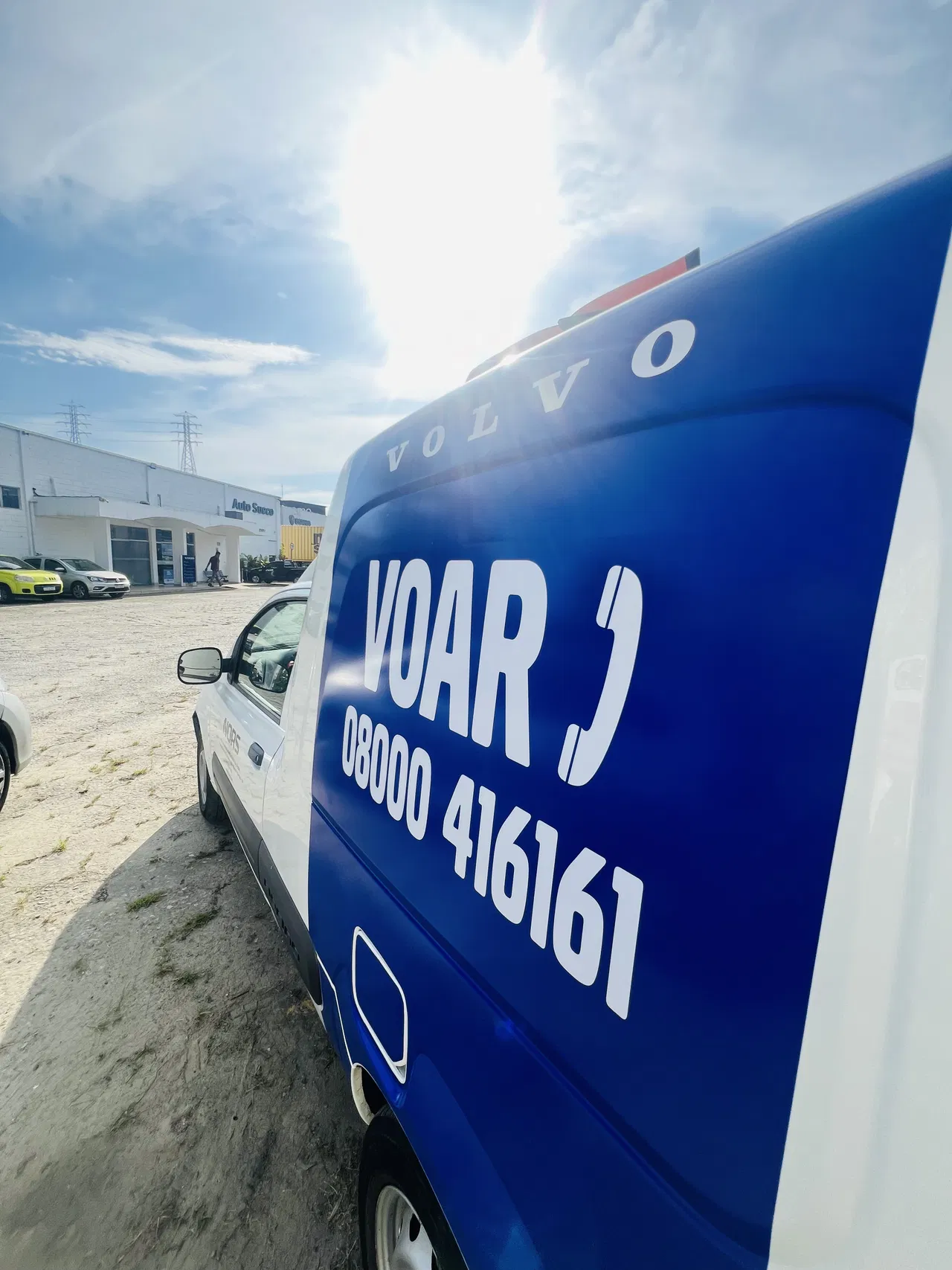 Envelopamento Service Adesivos Veículos Remoção SP Volvo Frotas Azul Adesivo Empresas Adesivação Nors Utilitários Instalação